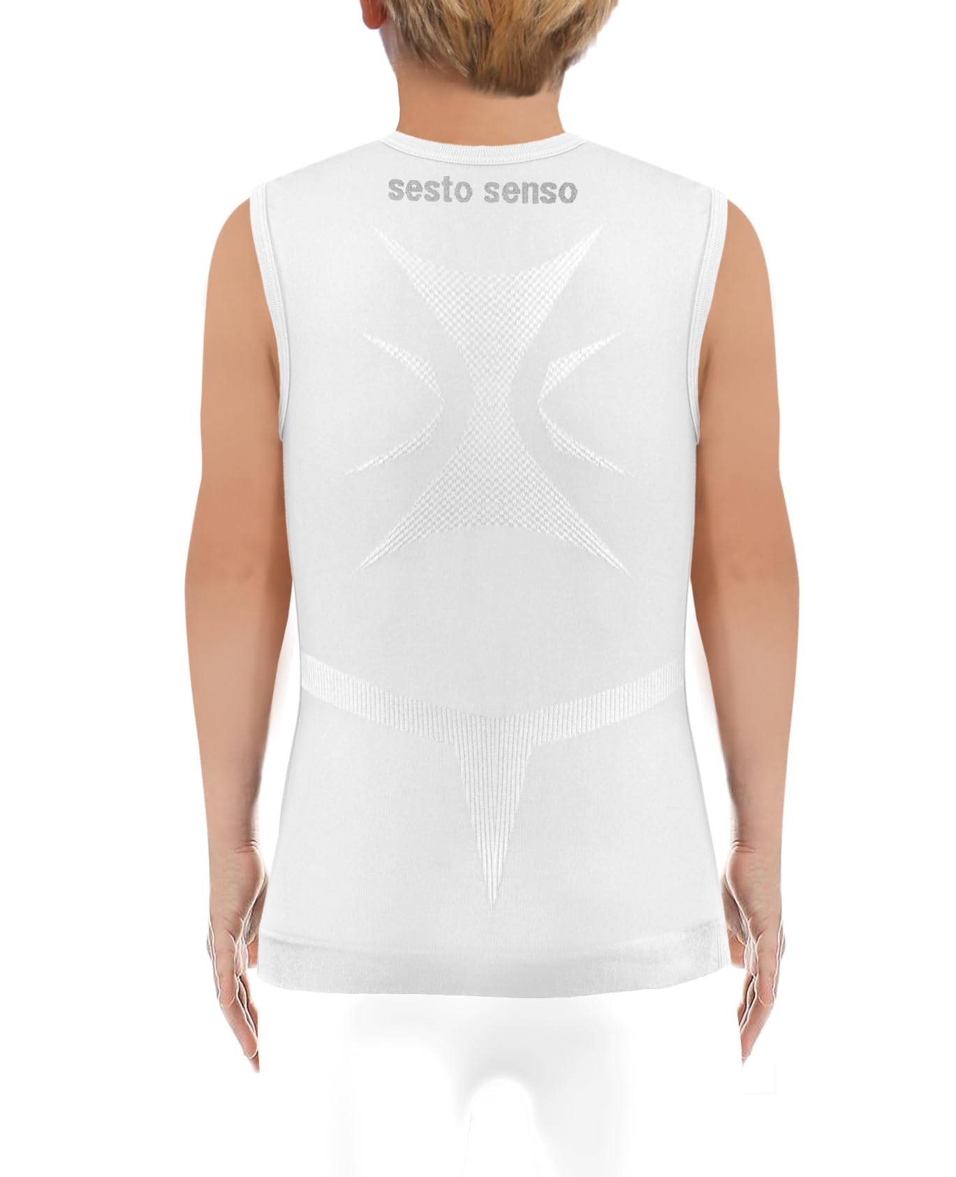 Sesto Senso Camiseta Térmica Sin Mangas para Niño Camiseta Deportiva con Cuello En V Camiseta Interior Sin Mangas