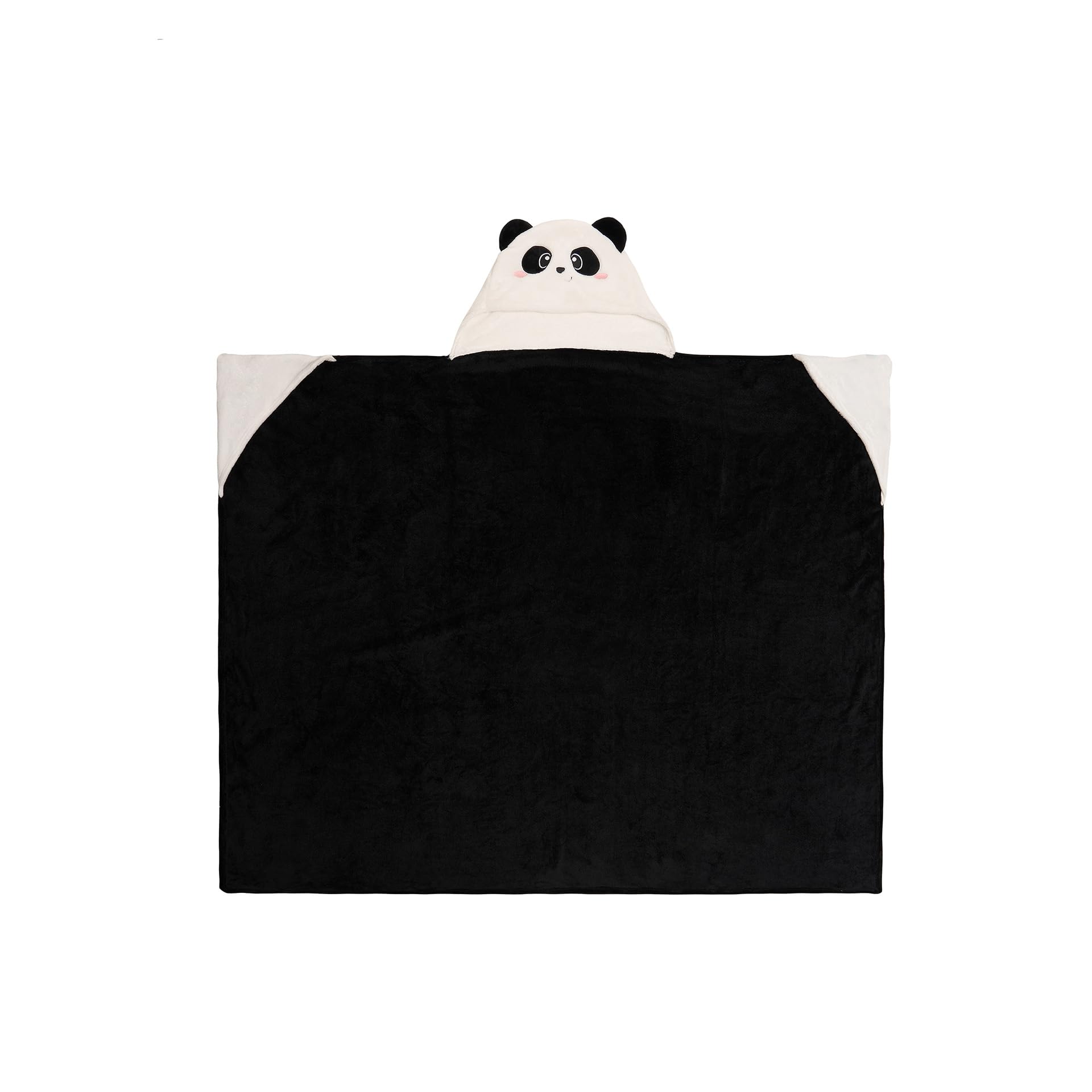 Simpatico panda indossabile coperta con cappuccio da donna Sherpa