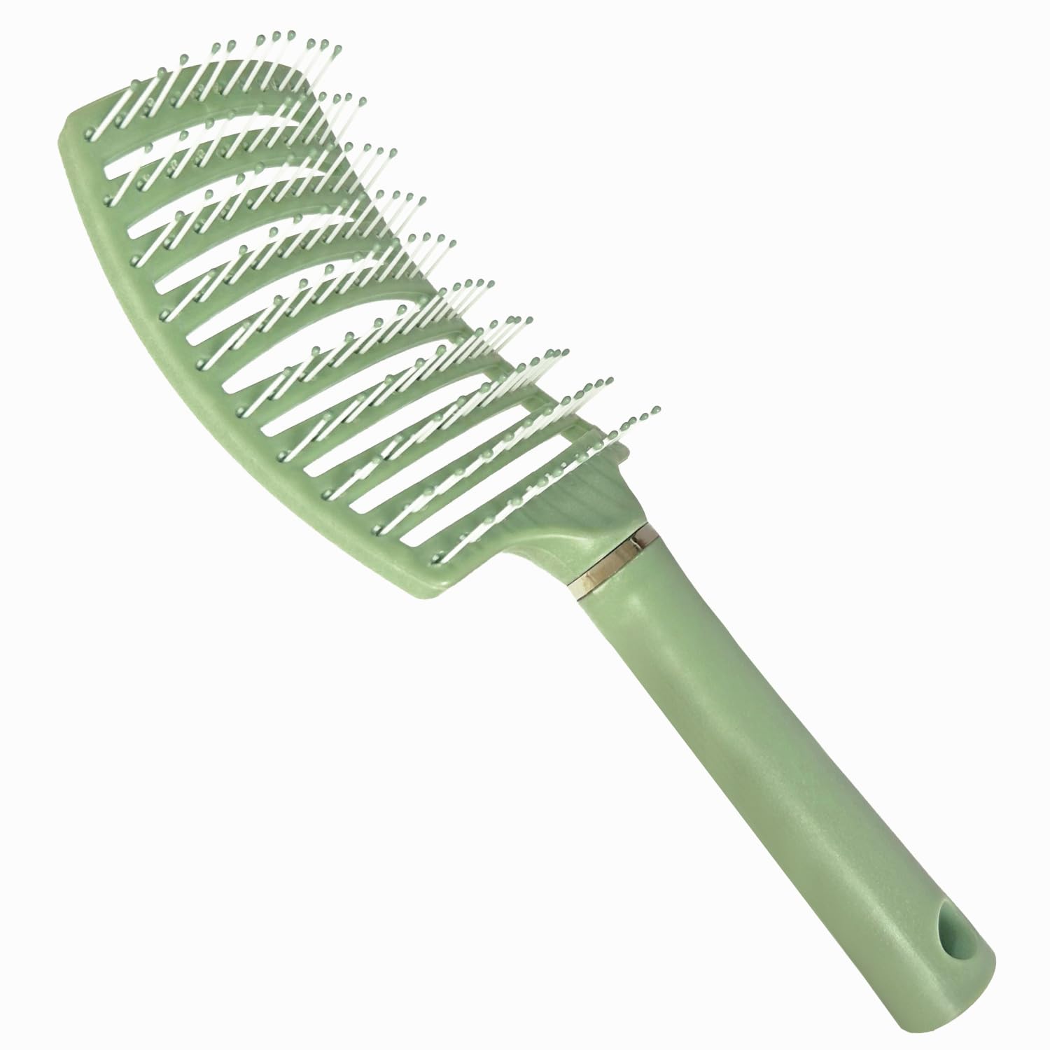 LAC FOR YOU Haarbürste Ohne Ziepen – Entwirrbürste & Detangler Bürste für Nasses & Trockenes Haar – Locken, Glattes, Dickes & Feines Haar – Flexibel, Belüftet, Ergonomisch – Salbeigrün