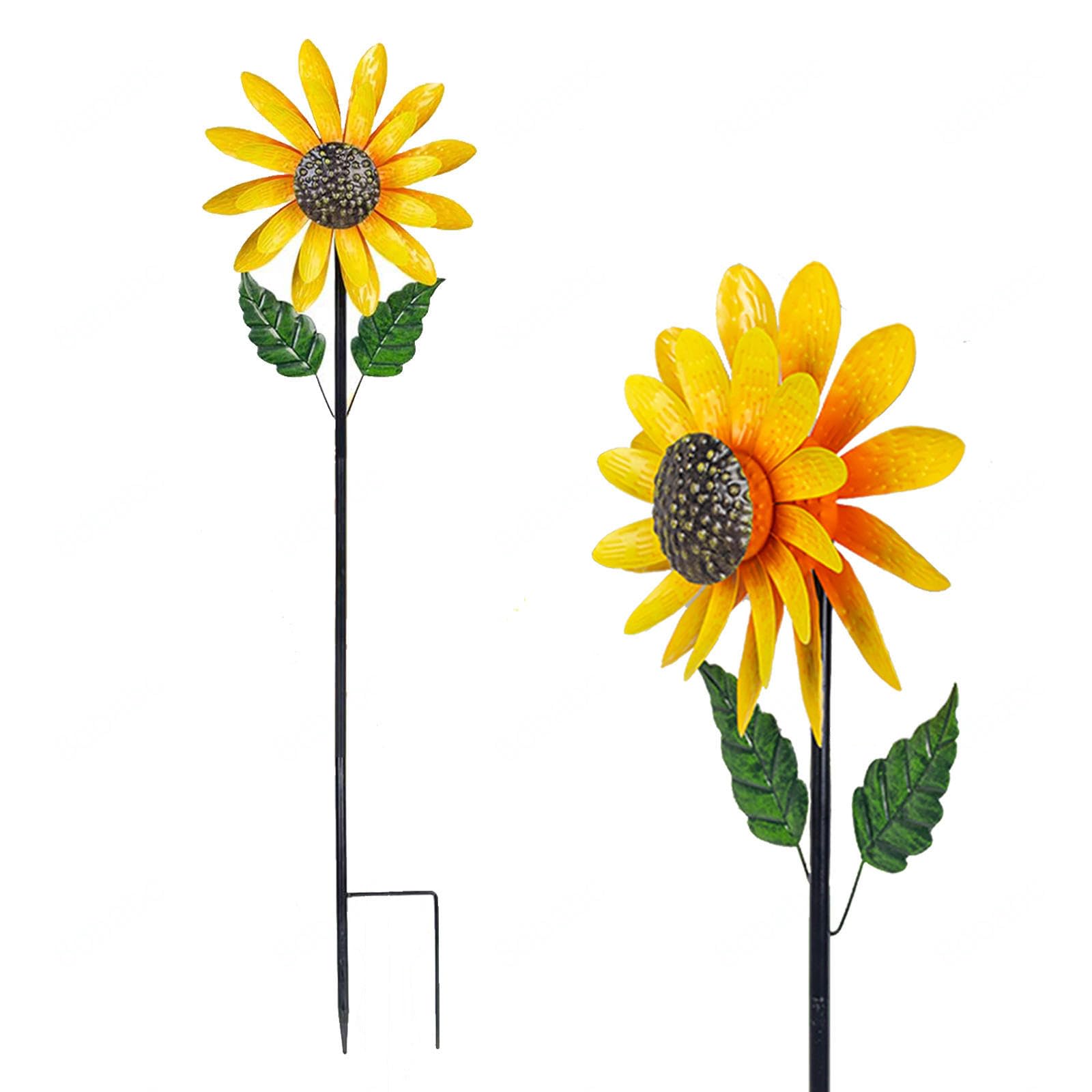 Sonnenblumen Windmühle, Garten Sonnenblume Wind Spinner Windrad Edelstahl Rasen Und Outdoor