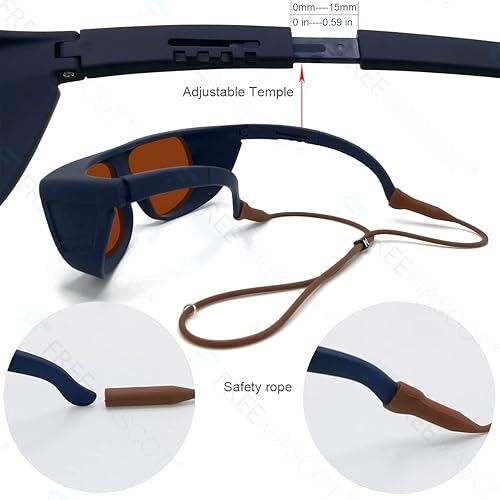 Miniatura 4 de OD 4+ 190 nm-550 nm  800 nm-1100 nm de longitud de onda profesional gafas de seguridad láser (naranja)
