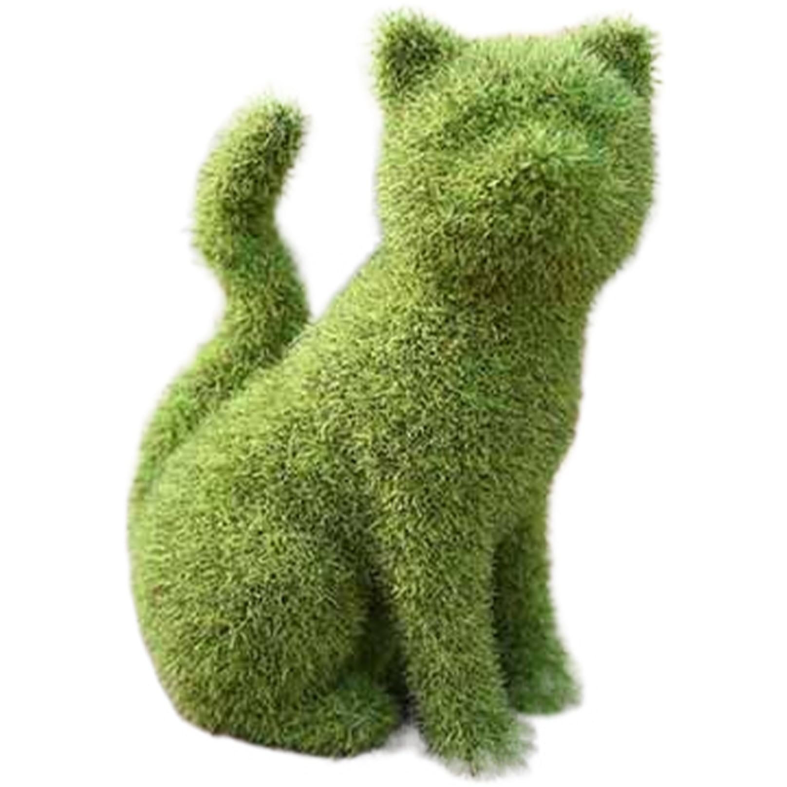Statue de chat assis pour jardin réaliste déco extérieure terrasse