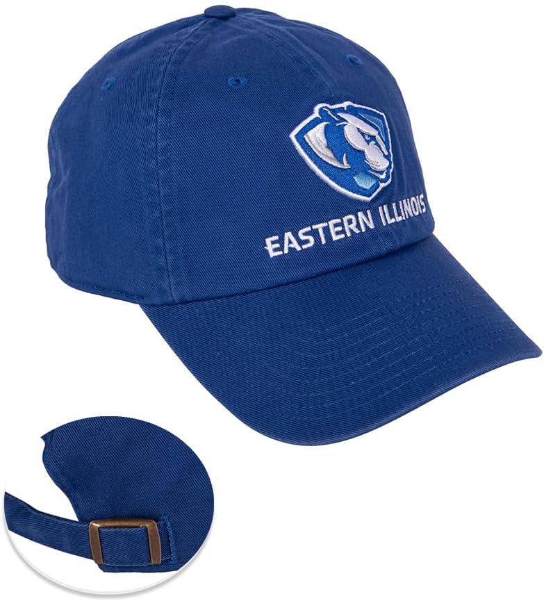 Desert Cactus Eastern Illinois University Baseball Hat EIU Panthers Brimmed Embroidered Hats Cap Adjustable Cloth Strap Adult (Style A) Blue
