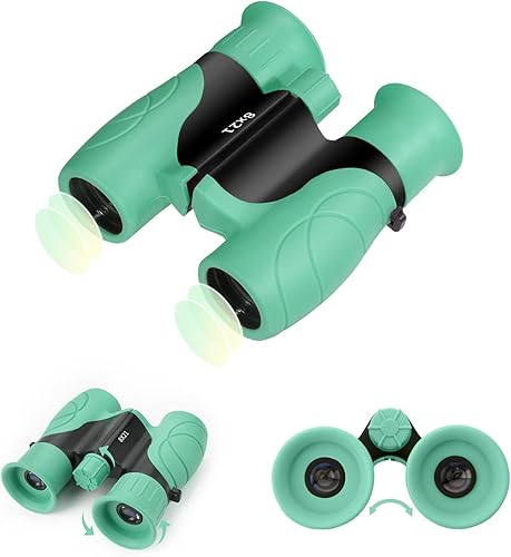 MDUKEY Prismáticos para niños, prismáticos de alta resolución de 8 x 21 para niños de 3 a 12, 8 a 12 años, binoculares de juguete de regalo para