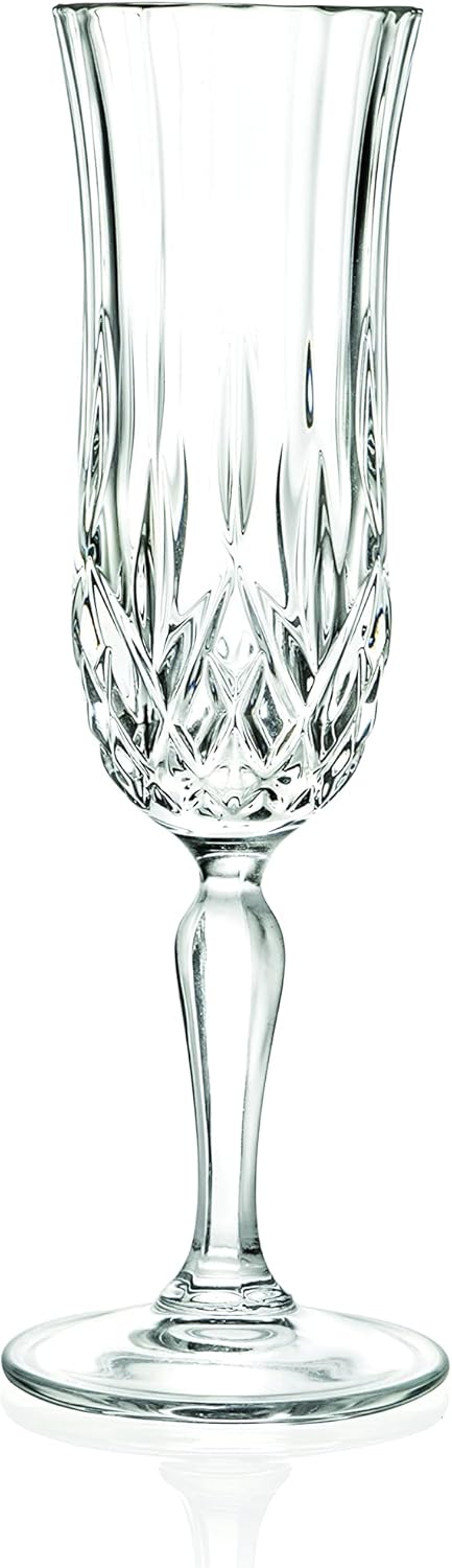 Barski Toasting Flute Glass -Champagne - Flutes - Set of 6 Flute Crystal Glasses - Wedding Toasting Flutes - Designed - 4.4 oz Made in Europe - Image 2