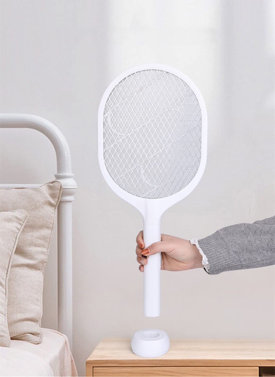 Scacciamosche Elettrico, Scacciamosche Pieghevole 2500V Scacciamosche Elettrico Racchetta Ricaricabile USB per Zapper per Insetti per Casa, Interni ed Esterni, Racchetta Zapper per Zanzare di Grandi