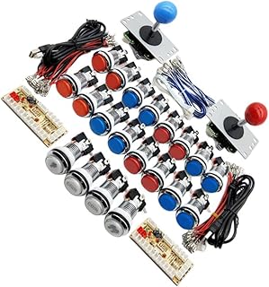mophrati Arcade Gaming DIY Kits für 2 Spieler, galvanische Tasten und einfaches Plug and Play, Win10/Win8/Win7/Vista/XP/2000/98