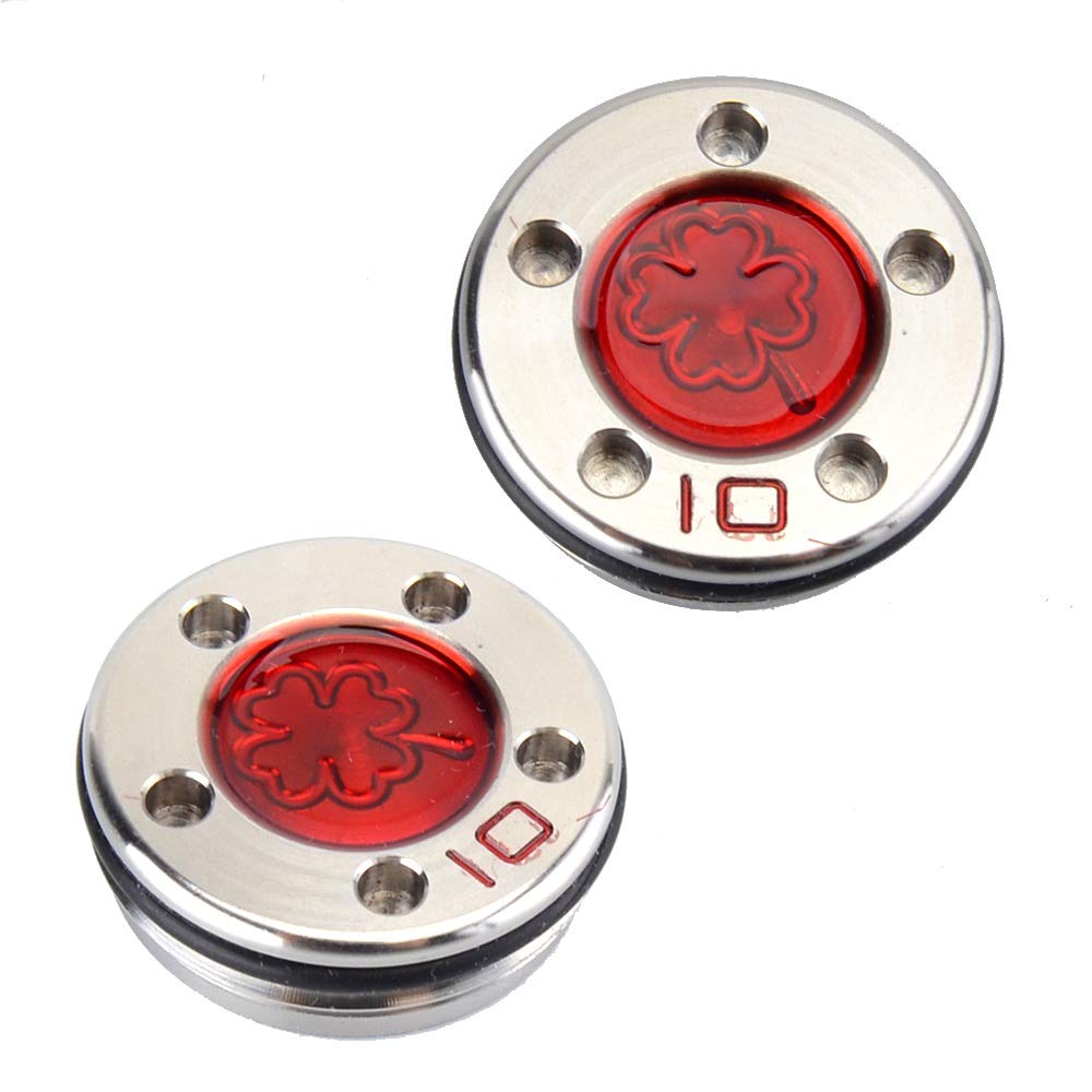 Golf Custom Putter Weights Red Lucky Clover Shamrock 2PCS (10g 15g 20g 35g) Compatible with Select Newport Studio California GoLo Futura X Series Putter Clubs
