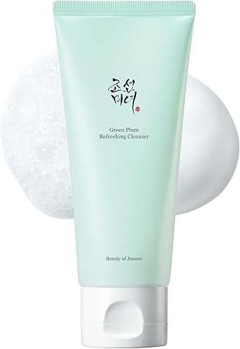 Beauty of Joseon Green Plum - Limpiador refrescante tipo gel limpiador profundo de poros, lavado facial para acné, removedor de puntos negros para