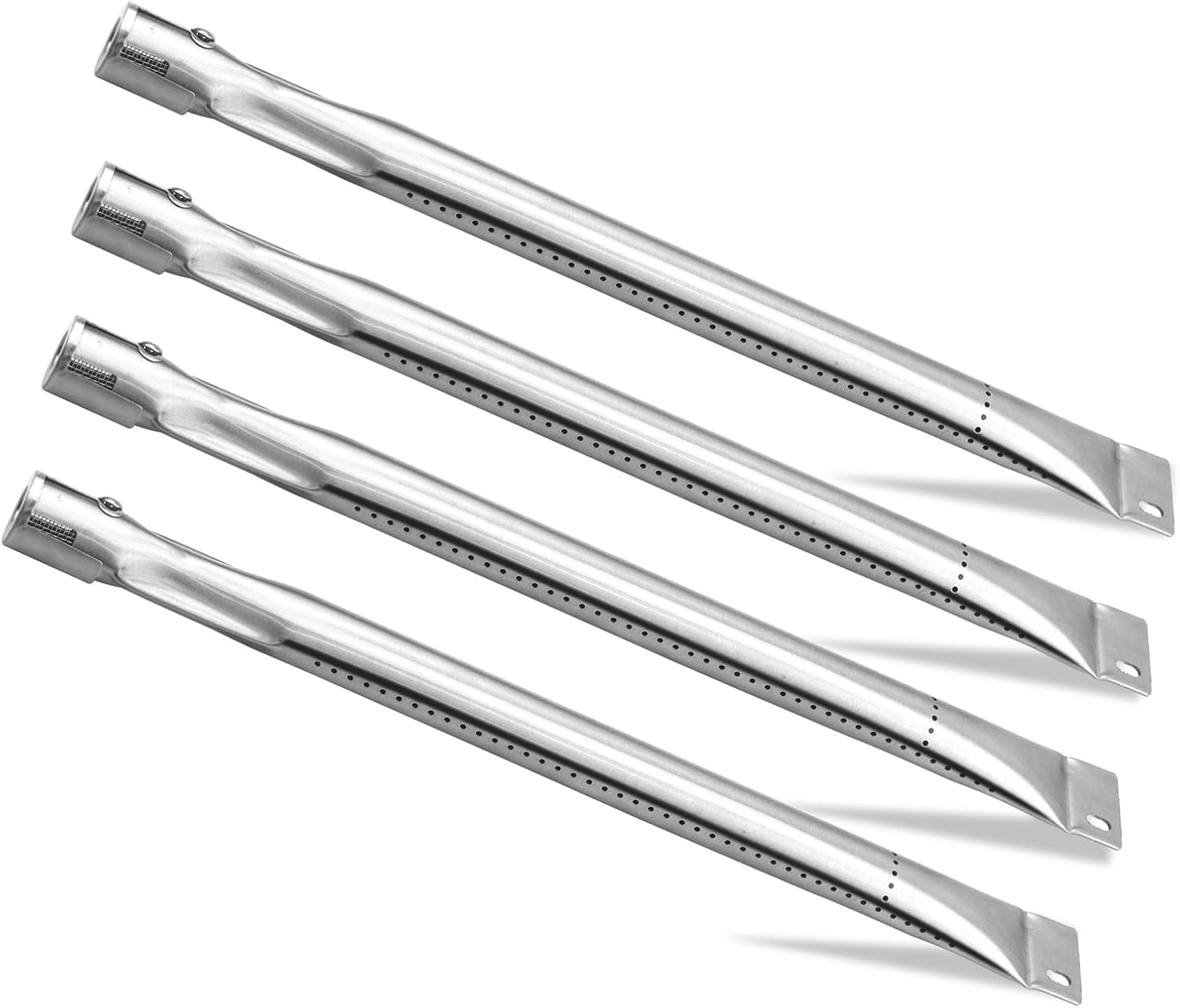 Grill Burner Tube, 4 PC Universal Stainless Steel Pipe Tube BBQ Gas Repair Parts Kits for Brinkmann, Charmglow, Uniflame and Outdoor Gourmet Grill Models, Grill Replacement for CTB3, 15 15/16"