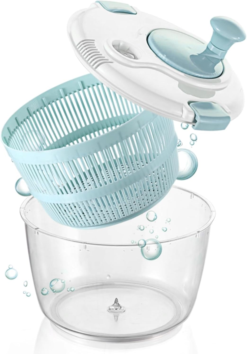Vegetable Spinner – 5L Salad Spinner Bowl Strainer, Silent Rotating Kitchen Tool for Healthy Eating, Durable Easy-to-Use Dryer | Perfect for Washing Spinach, Lettuce, Tomatoes, Potatoes, Meal
