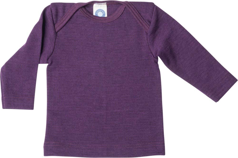 Cosilana, Baby Shirt/Undershirt, 70% Organic Wool, 30% Silk (plum, 2-3 years (Height 39-41) (98/104))