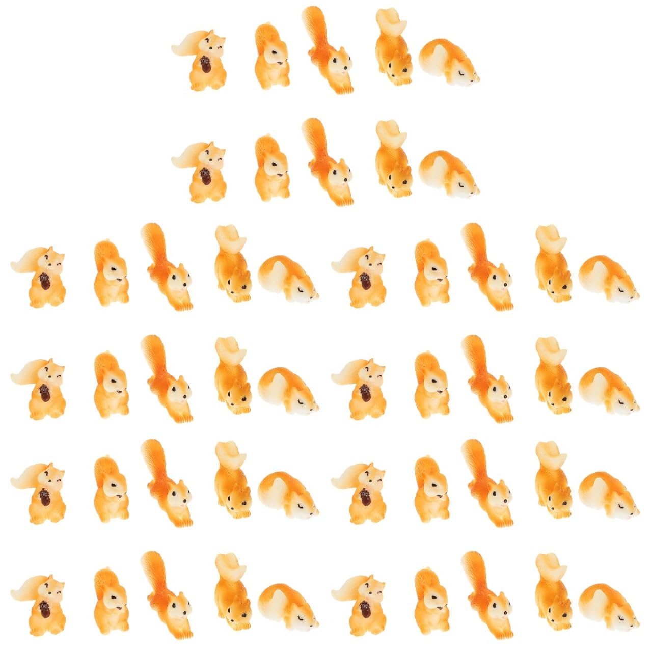 Figurines d'écureuil miniature Yardwe en résine pour déco bonsaï x50