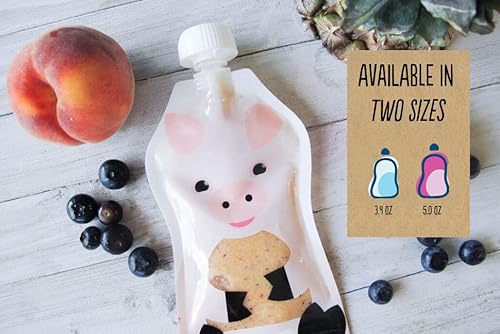 image for SQUOOSHI Reusable Baby Food Pouches - 3.4 oz-6 Small Pouches - Baby Fo