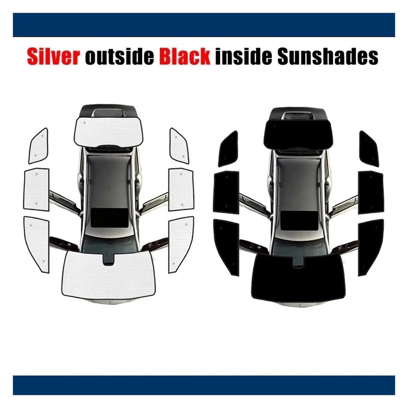 para Jeep para Grand para Cherokee para WK2 2011~2021 Parasol para Coche Parabrisas Visera Anti-UV Cubre Accesorios Interiores Parasol para Automóvil(All Sunshades)