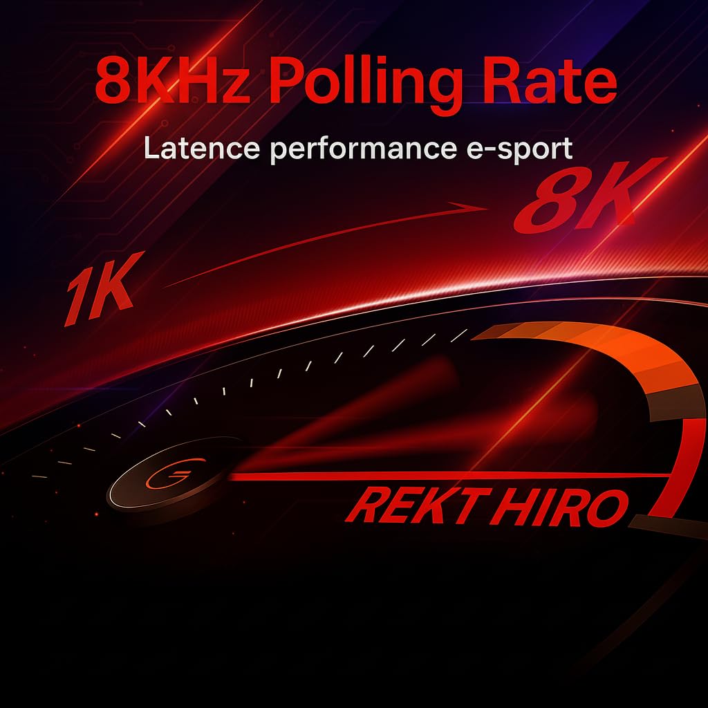 REKT Clavier Gaming Magnétique HIRO 60 HE (AZERTY) – Switchs Effet Hall Amber Pro, Rapid Trigger, Format 60% Compact, RGB, Keycaps PBT, Hot-swappable, 8000 Hz, Scan Rate 128K, Precision de 0,01mm