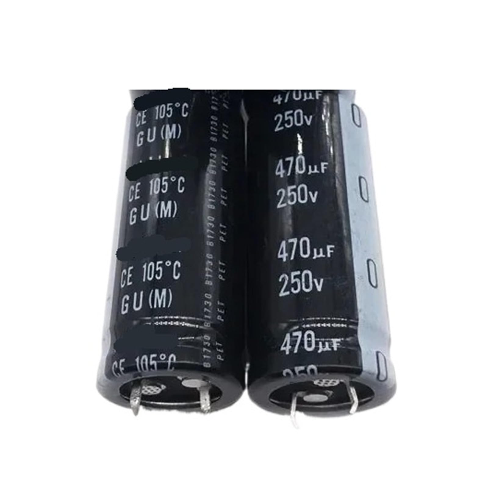 Condensateurs d'alimentation GU/GG 22 x 50 mm 250V 470uF pour circuit imprimé