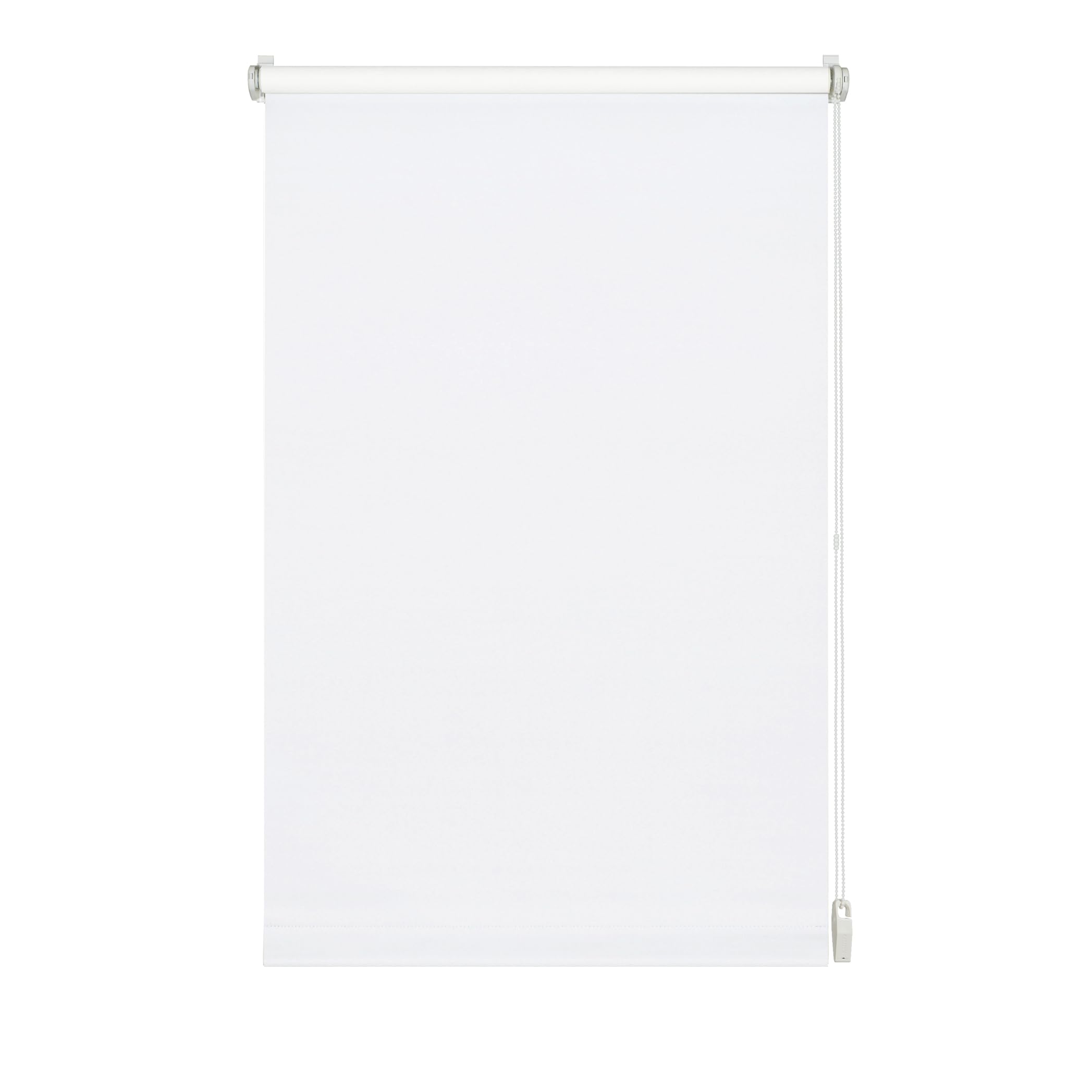 Gardinia Roller Blind for Clamping or Gluing, Daylight Roller Blind, Opaque, Mounting Kit Included, EASYFIX Roller Blind Plain, Pure White, 45 x 150 cm (WxH), 32250