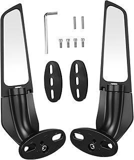 Beatifufu Espelho Lateral Da Motocicleta Espelho Lateral Da Motocicleta Espelho Retrovisor Da Motocicleta Espelho Lateral Da Barbatana Lateral Da Motocicleta Espelho Retrovisor Da