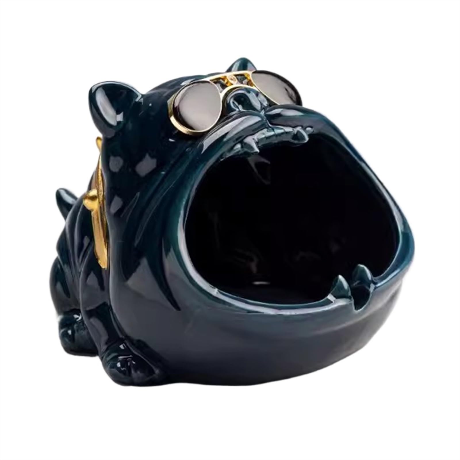 Wqqyu6hkf Blue Indoor Decorative Ashtray Cigar Outdoor For Cigarettes Large Indoor Home Decoration For Desktop(Blue)