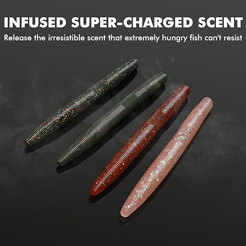 Miniatura 5 de Gotour Weedless Soft Fishing Lures for Freshwater and Saltwater, Premium Pre-Rigged Jig Head Paddle Tail Swimbaits for Bass Fishing，Jigs Fishing