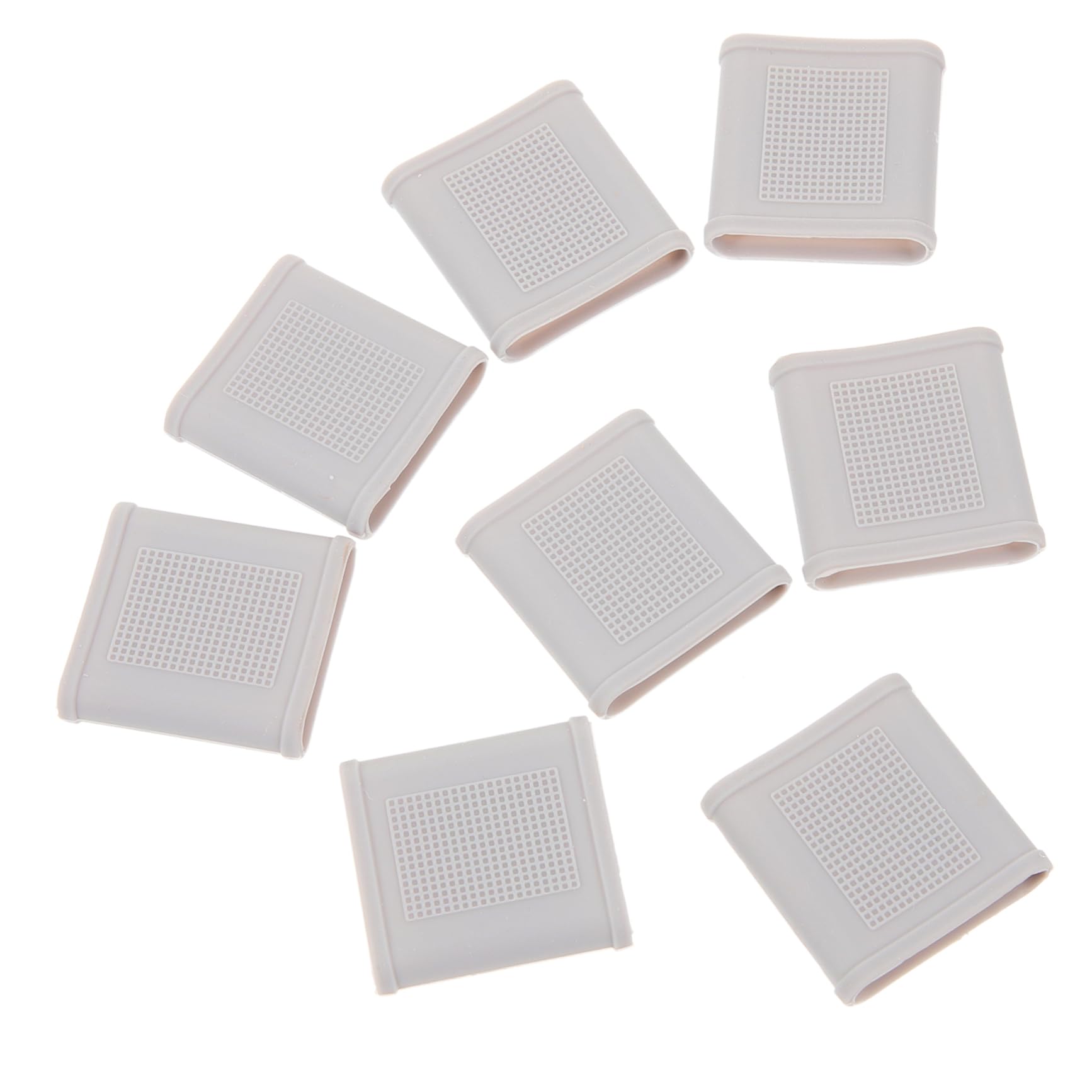 FOMIYES 8pcs Golf Sleeves Anti-Slide Silicone for Enhanced Grip Stability Stretchable Tape for Golfers Protective Pads Stylish Minimalist Design Gray