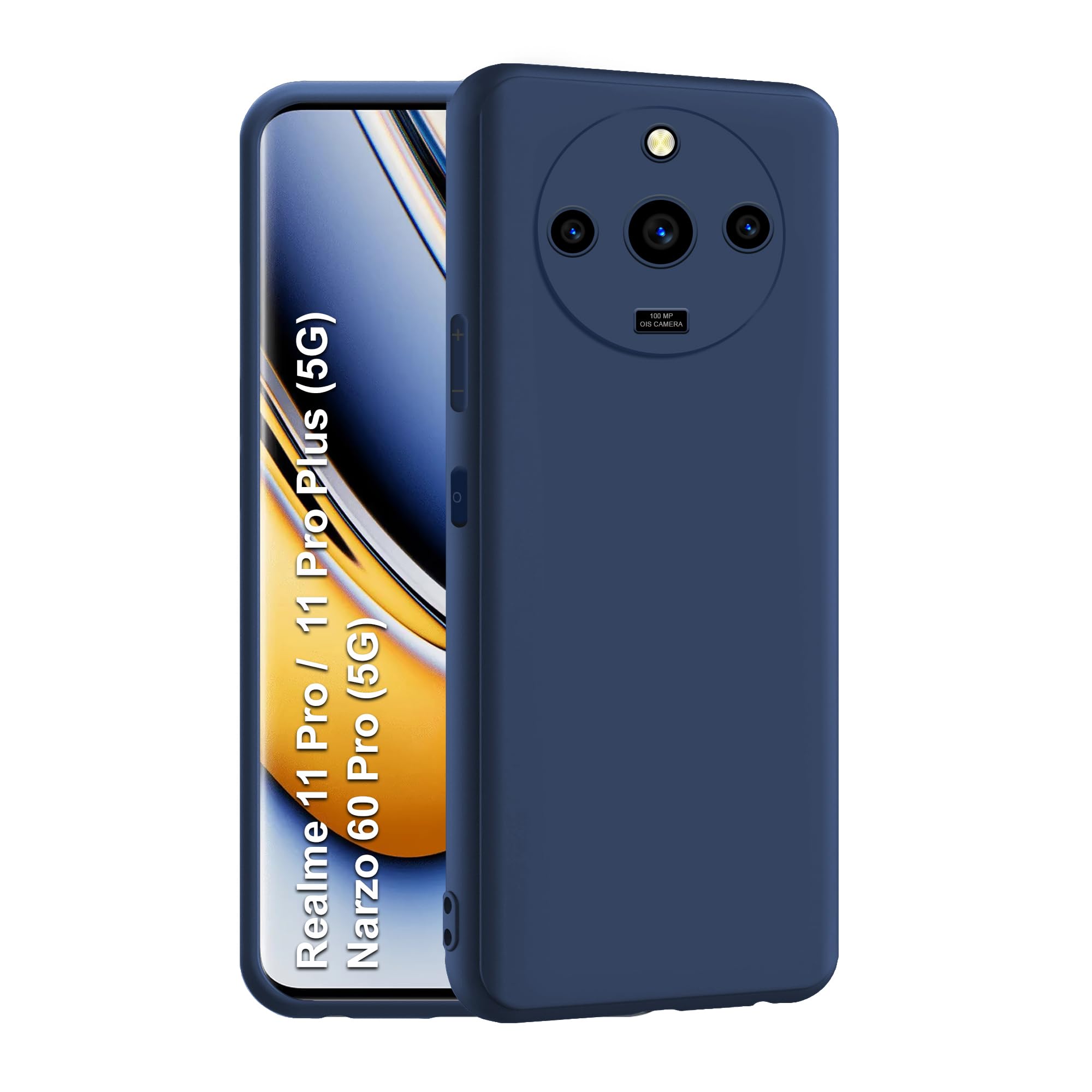 CEDO Realme 11 Pro / 11 Pro+ Plus/Narzo 60 Pro (5G) Back Cover | Camera Bump Protection & Inner Velvet Fabric Lining | Ultra Slim Matte Soft Rubberised Case Cover (Blue) (B0CC5XDP3C) Amazon Price History, Amazon Price Tracker