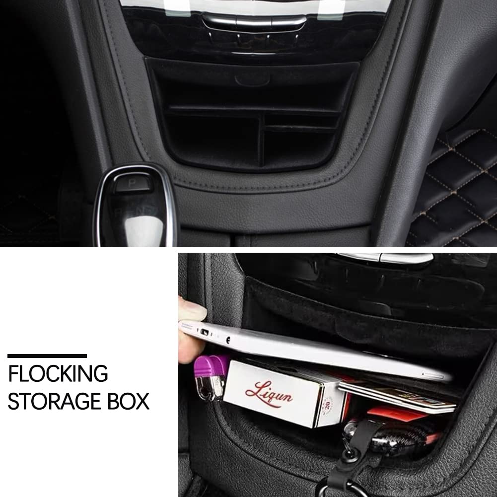 Organizador de consola central de accesorios Cadillac XT5 2023 2022 2021 2020 2019 2018 2017 2016 y XT6 2023-2020 organizador de almacenamiento flocado XT5 caja de almacenamiento de bandeja de