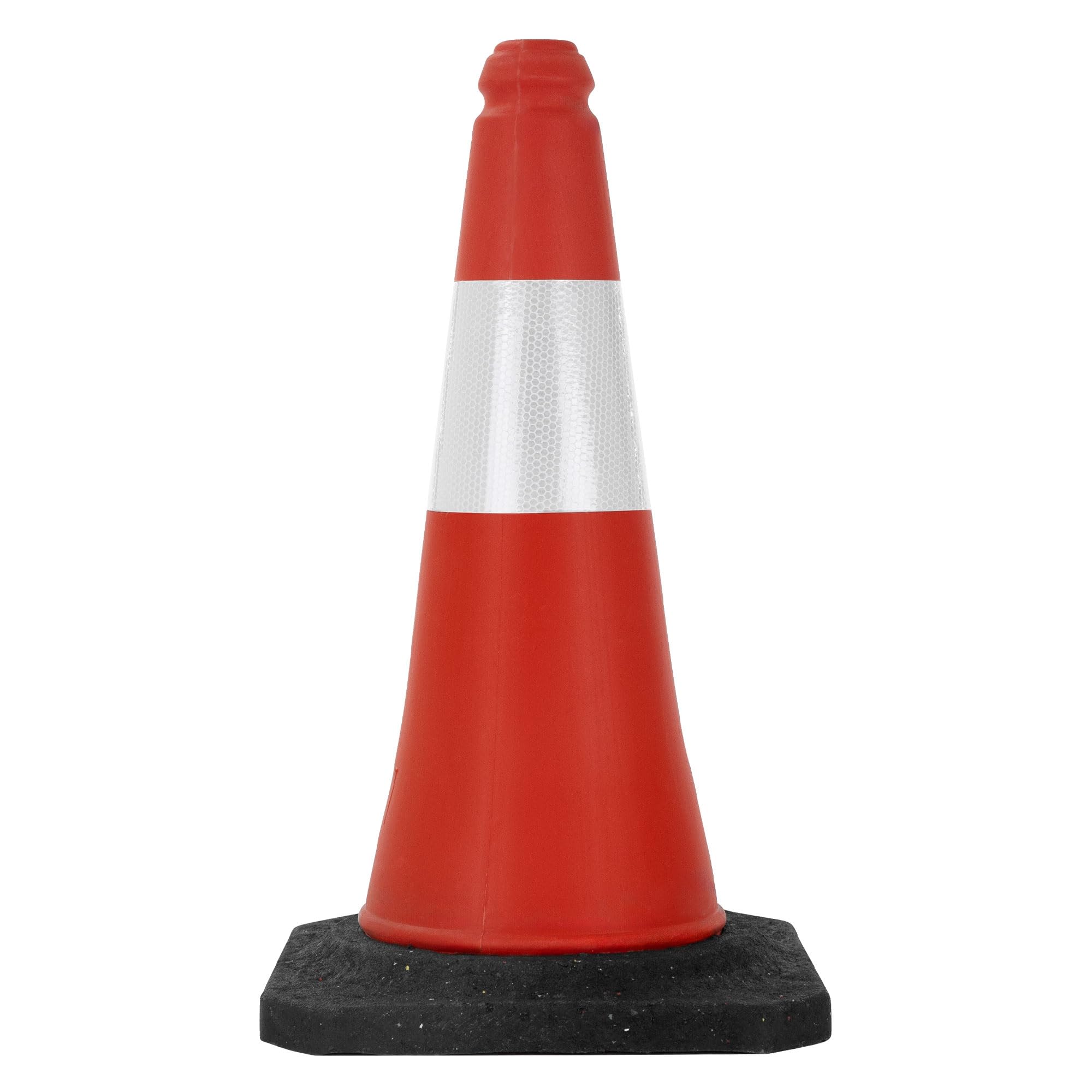 ECD Germany Set 20x Coni Stradali Segnaletici per Il Traffico da 51 cm Rosso e Bianco Coni con Strisce Bianche Riflettenti Piloni con Base Pesante di Avvertimento Cono di Marcatura di Segnalazione