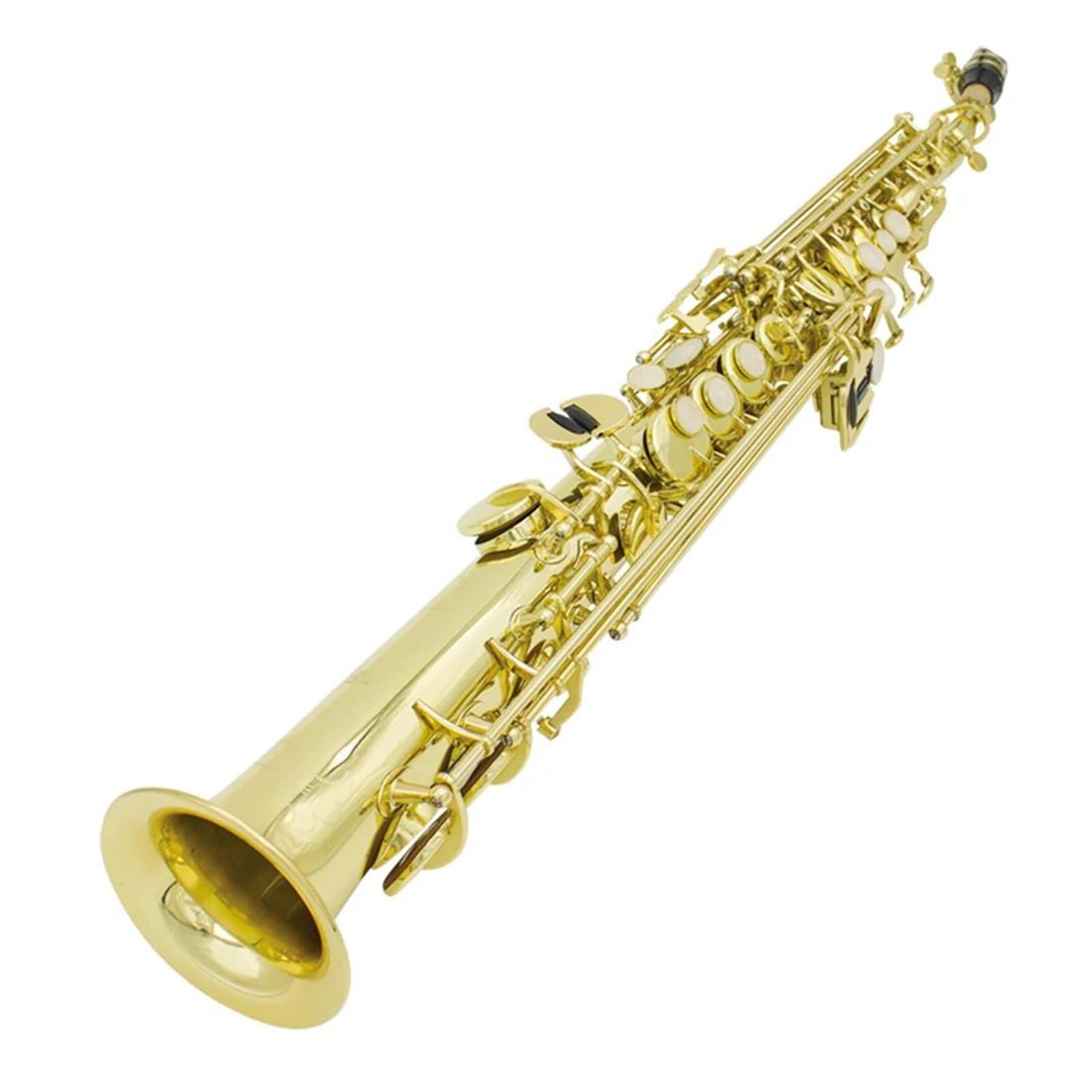Saxofón Profesional Saxofón alto de tubo recto instrumento de viento madera profesional en si bemol con estuche y accesorios de caña