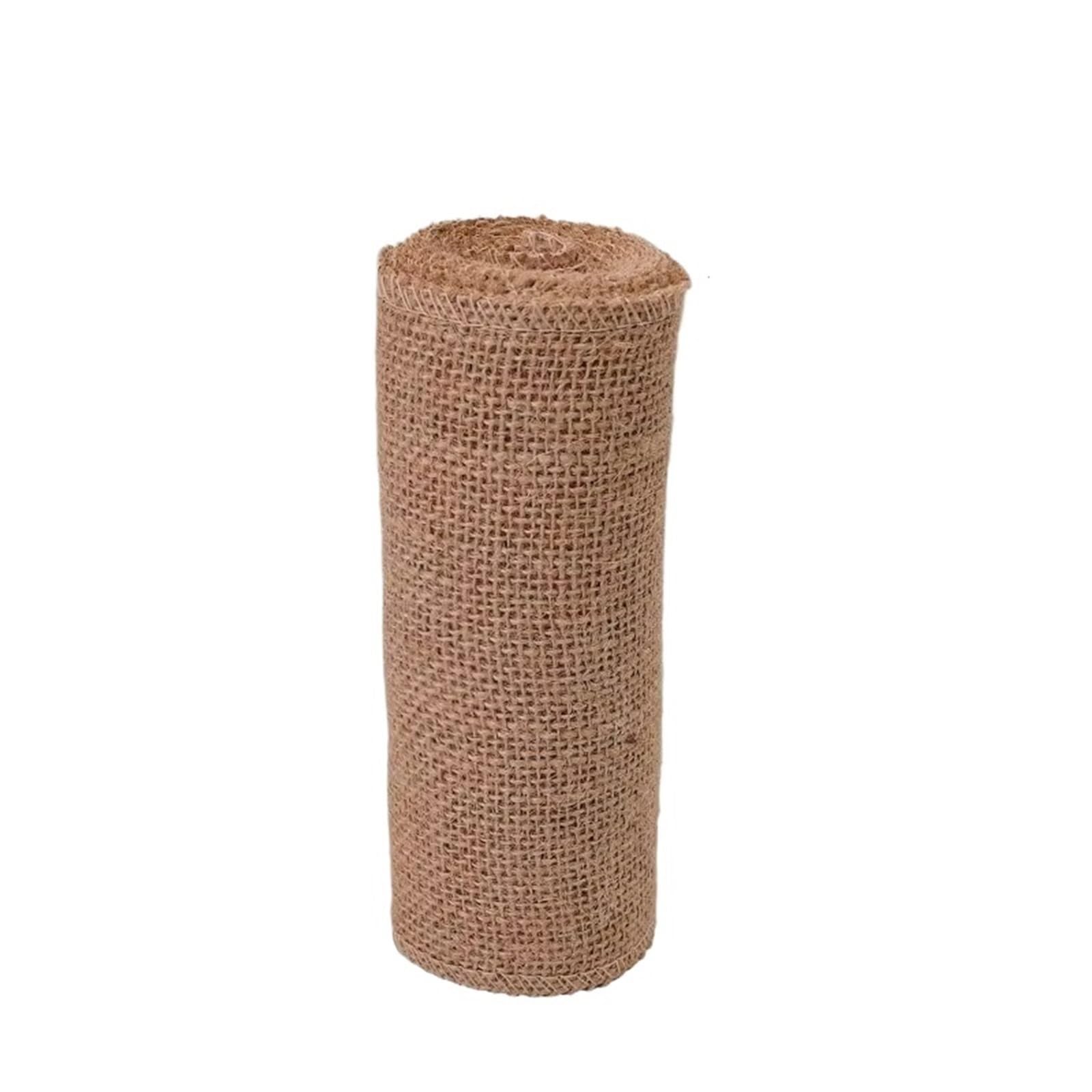 Hessian Roll 2/6M Natural Burlap Fabric Jute Craft Ribbon Hessian Lace for Wrapping Projects Wedding Home Decor 3/5/7.5/10/15cm(Width-15cm,6M-(3roll))