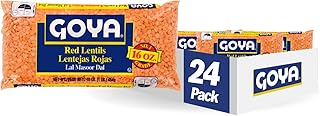 Goya Foods Red Lentils, Dry, 16 Ounce (Pack of 24)