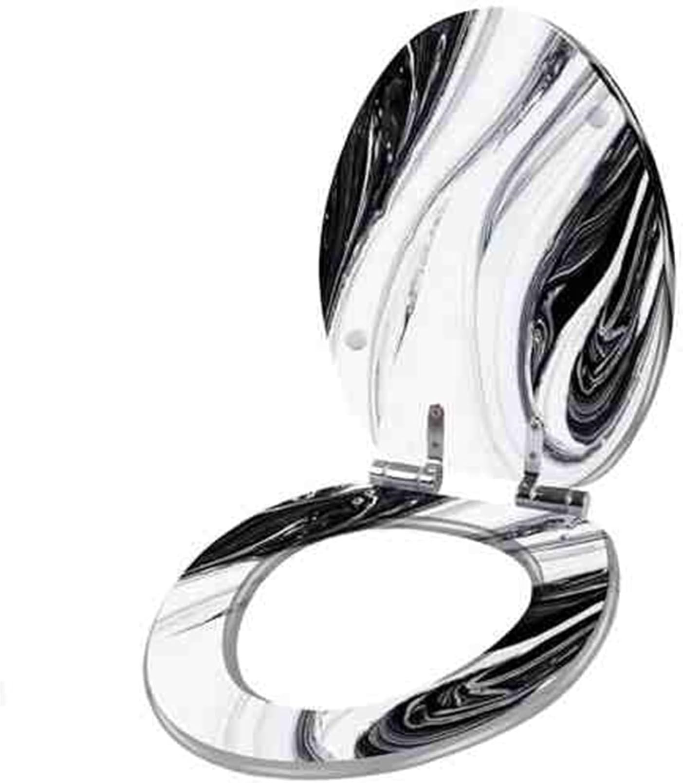 Resin Toilet Seat, Quick Release, Soft Close Slow Hinge, Transparent Toilet Lid, Durable Bathroom Accessory