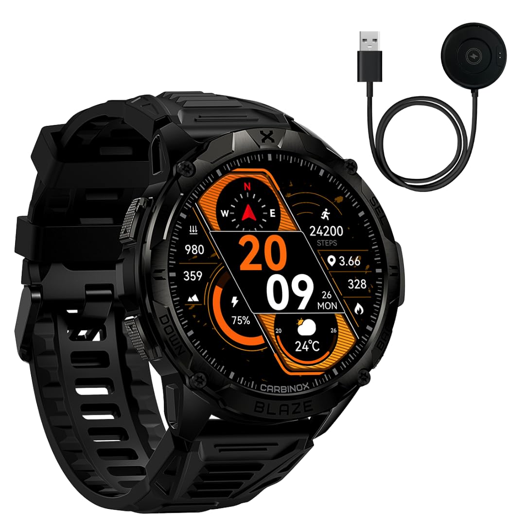 Amazon.com: CARBINOX Blaze Smart Watch with Charger GPS, Rugged