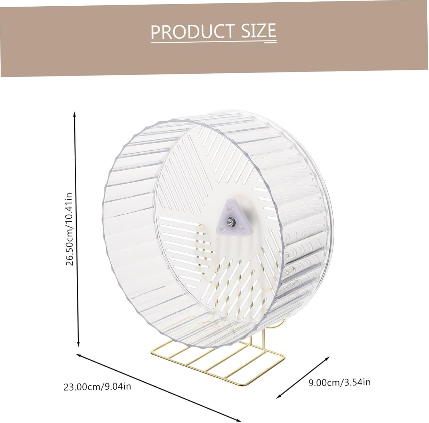 Silent Base Hamster Wheel with Stand for Small Pets Exercise Suitable for Hamsters Chinchillas Hedgehogs Small Animal Running for Healthy Fitness and Active Play Random Color