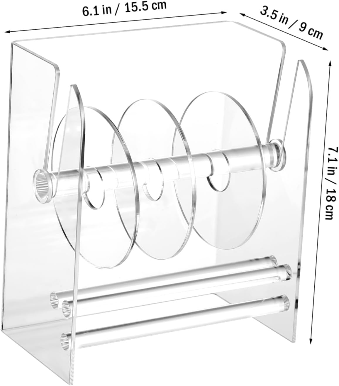 DOITOOL Adjustable Acrylic Label Dispenser Stand Portable Sticker Roll Holder for Home and Office Efficient Labeling Organizer with Accurate Dispensing and Adjustable