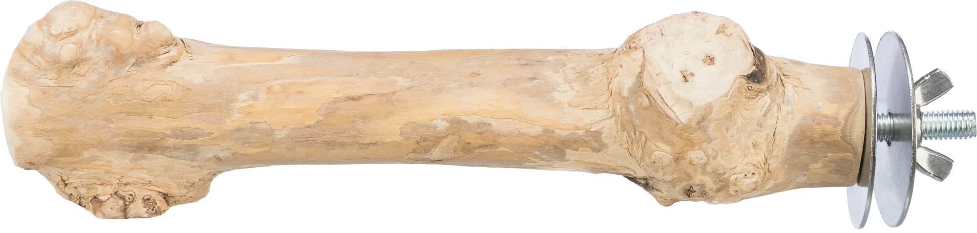 Perch with screw attachment, coffee wood, 20 cm/ø 20–30 mm