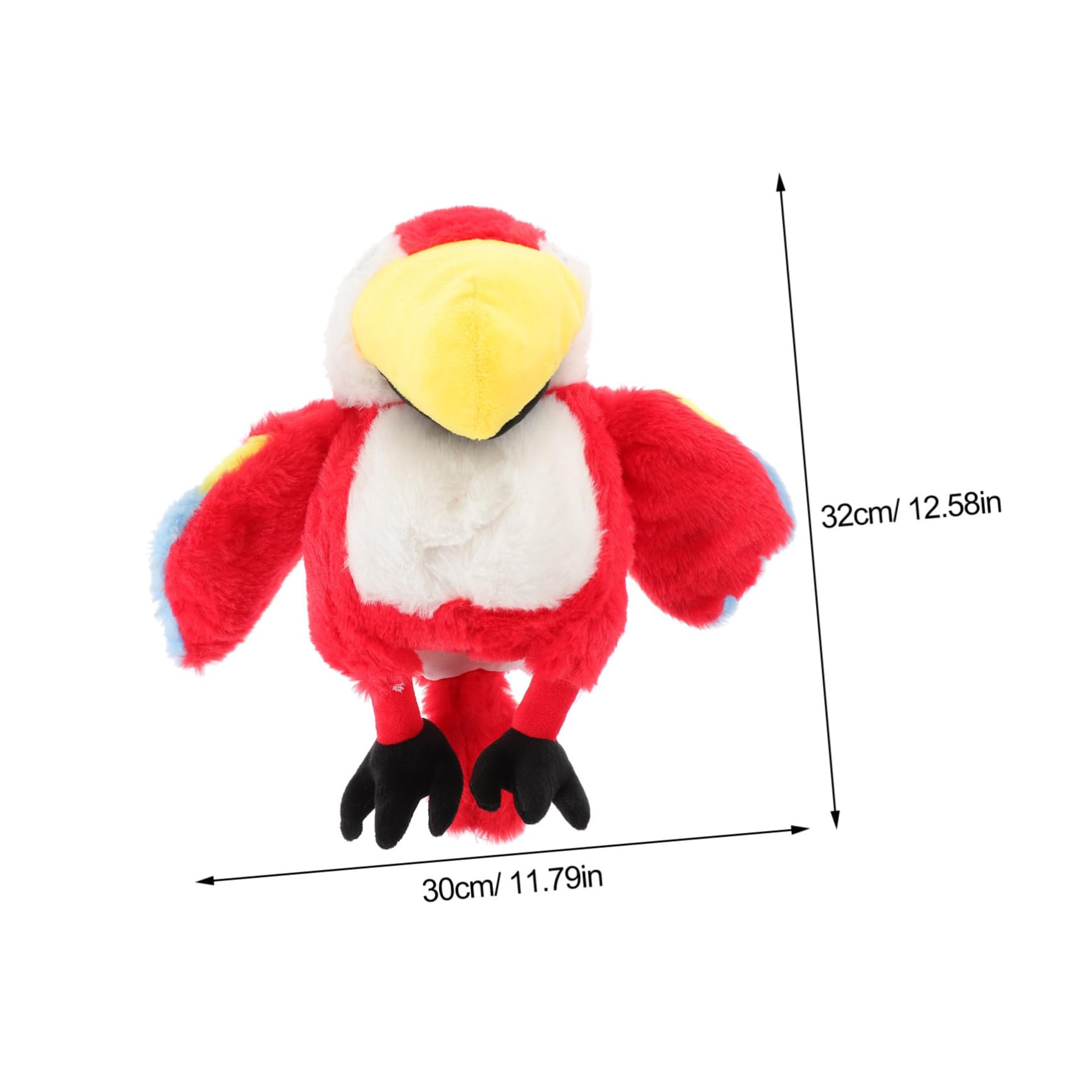 minkissy Marioneta Mano Interactiva Loro de Peluche para Educación Temprana Juguete Didáctico para Muñeco de Mano con Boca Móvil para Aprendizaje Casa o Jardín Infantil
