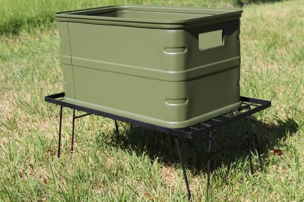 アースカラー アルミコンテナボックス 49L ガレージ収納