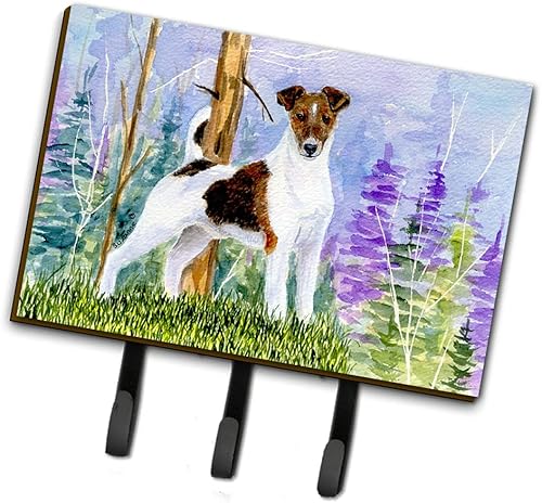 Caroline's Treasures SS8640TH68 Jack Russell Terrier - Correa o portavellas, ganchos de pared, ganchos para llaves, soporte para colgar llaves,