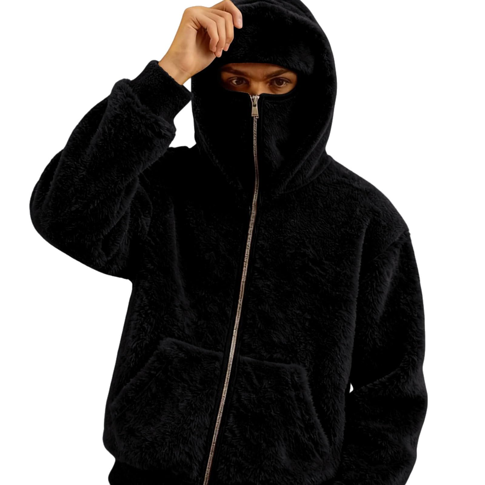Felpa con cappuccio da uomo, oversize, casual, morbida
