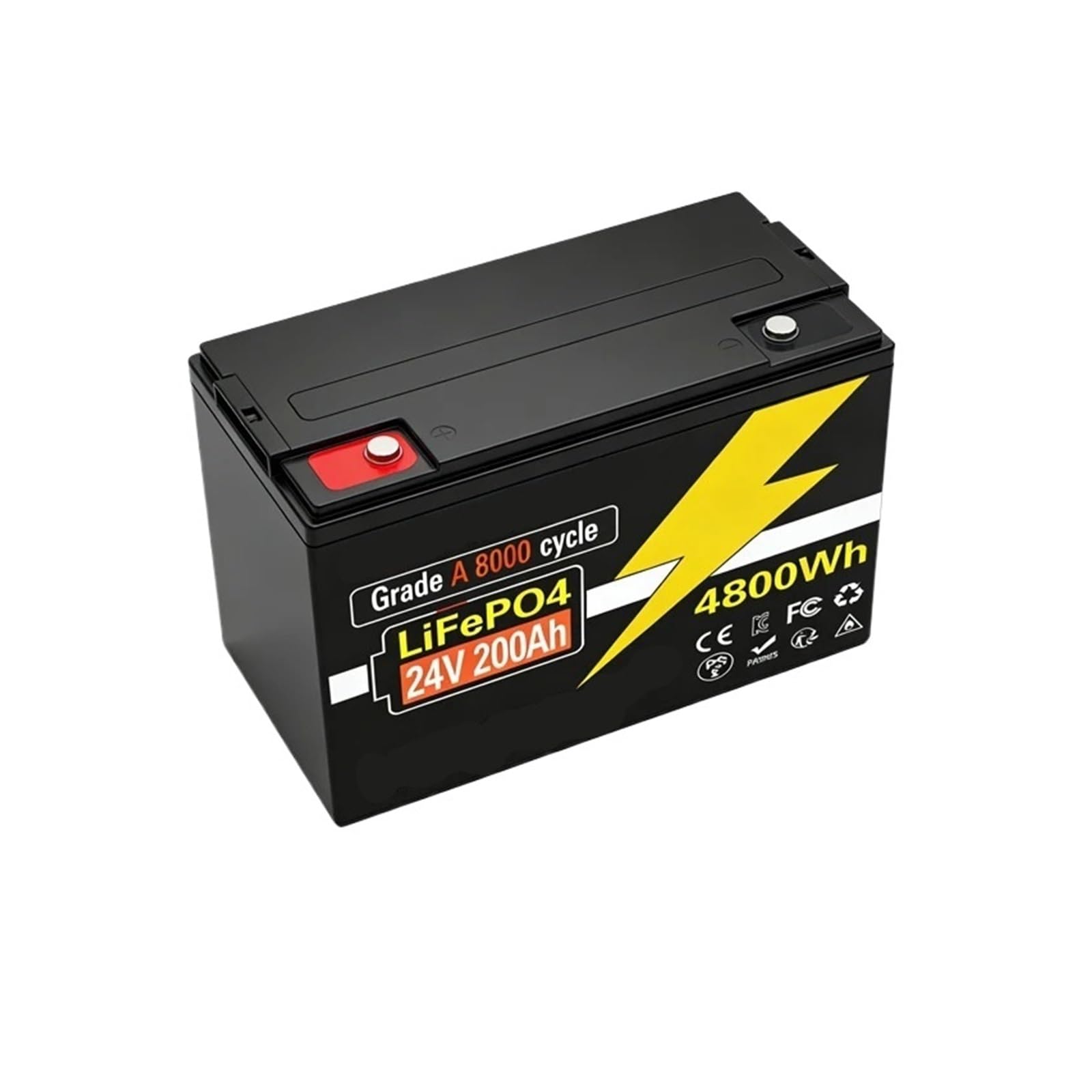 Batteria A Ciclo Profondo, Batteria LiFePO4 Da 24 V 100 Ah A Bassa Temperatura | Protezione Oltre 6000 cicli compatibili con le applicazioni off-grid RV Solar Marine(24V 100AhX1)