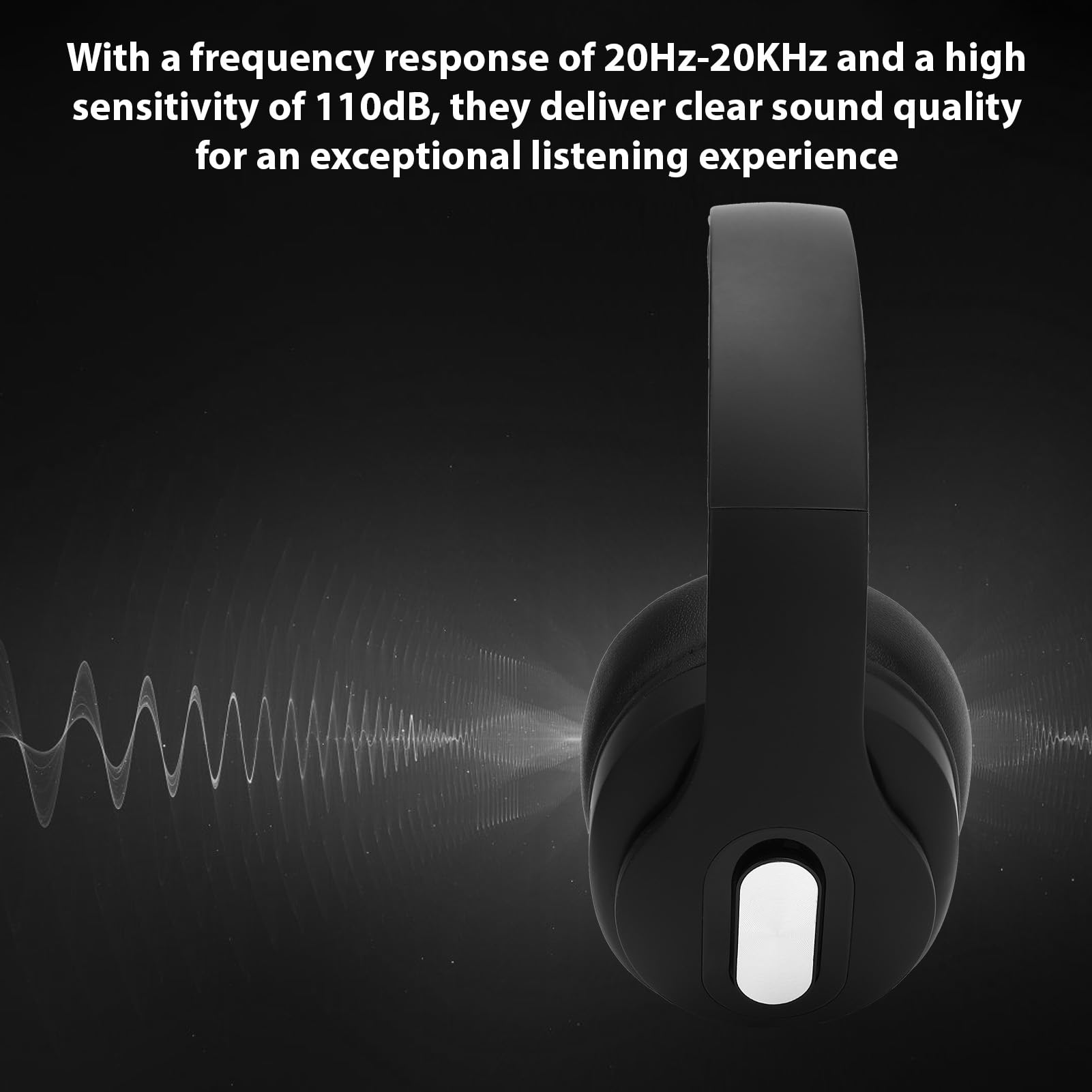 Tissting Cuffie Over Ear Pieghevoli Nero - Cuffie Professionali Studio Registrazione Musica, Schiuma Memoria Isolamento Rumore, Fascia Regolabile, Jack 3.5mm per Computer Telefono (Style 2)