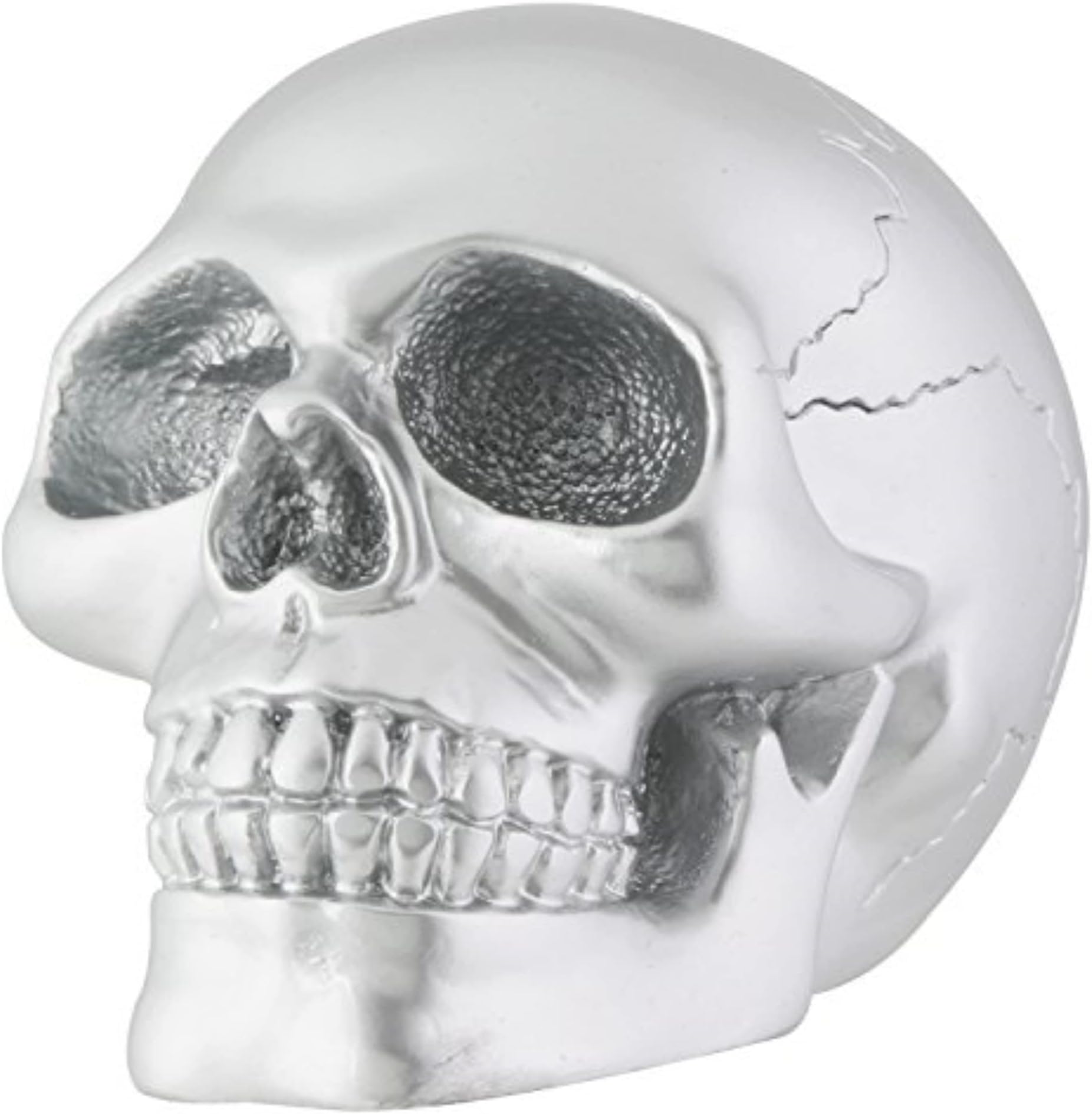SUMMIT COLLECTION StealStreet Silver Skull Head Collectible Skeleton Decoration Statue