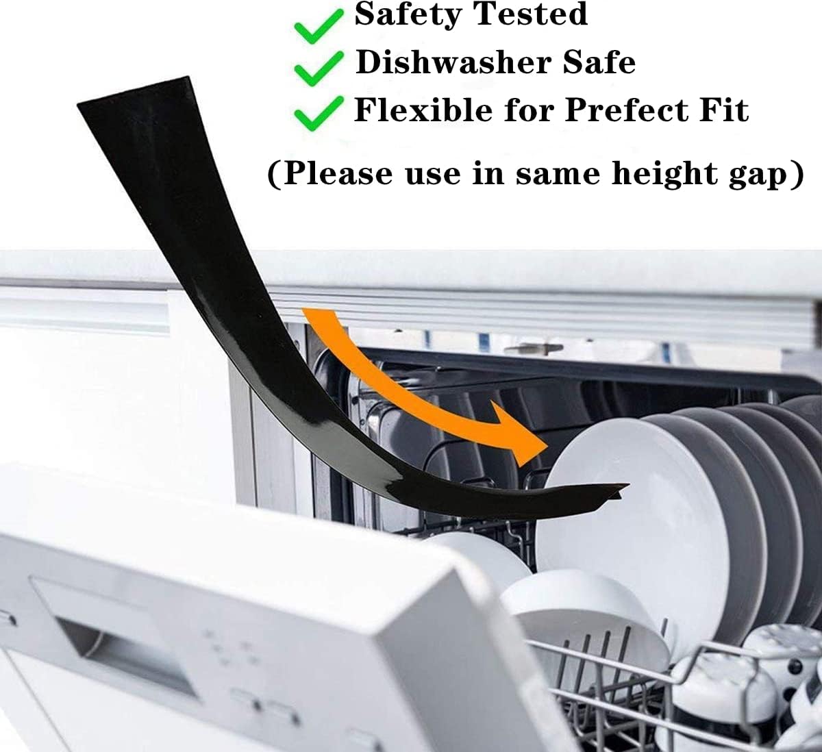 Forlivese Kitchen Silicone Stove Cover, Easy Clean Heat Resistant Wide & Long Gap Filler, Seals Spills Between Counter, Stovetop, Oven, Washer & Dryer, Set of 2 (21 Inches, Black）… : Appliances