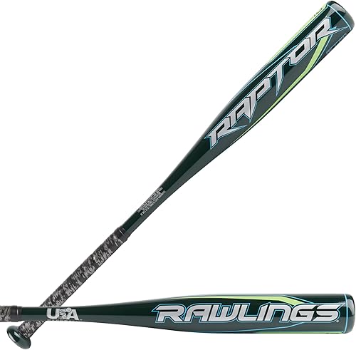 Miniatura 4 de Rawlings Bate de béisbol juvenil Raptor Estados Unidos caída de -10 barril de 2 1/4 pulgadas 1 pieza de aluminio