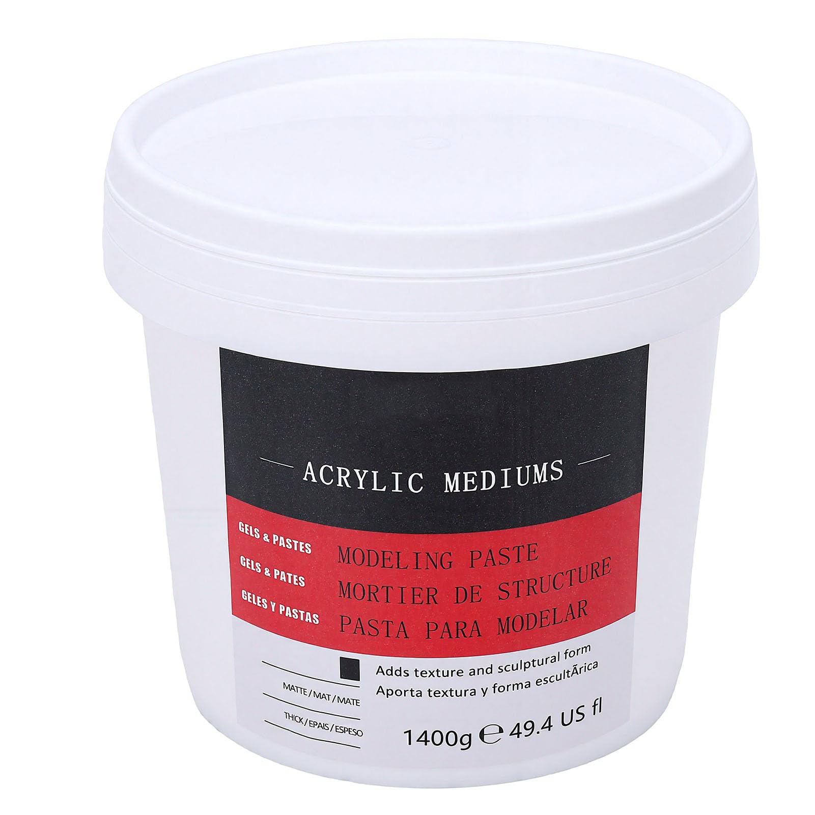 Sxhlseller Pasta Modellante Acrilica Pasta per Texture Ad Alta densità per Scolpire e Texturizzare 1400 G