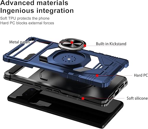 Miniatura 9 de Ailiber Funda para Google Pixel 6A, funda Google 6A con protector de pantalla, soporte de anillo para montaje magnético de automóvil de grado
