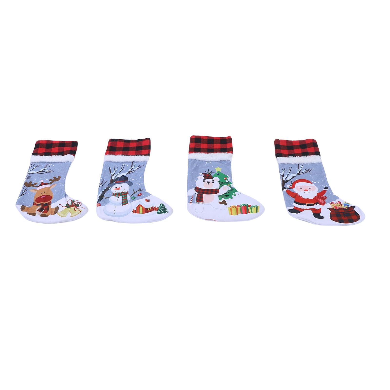 Bas de Noël bonhomme de neige pour cheminée et décoration chaleureuse de fête de famille