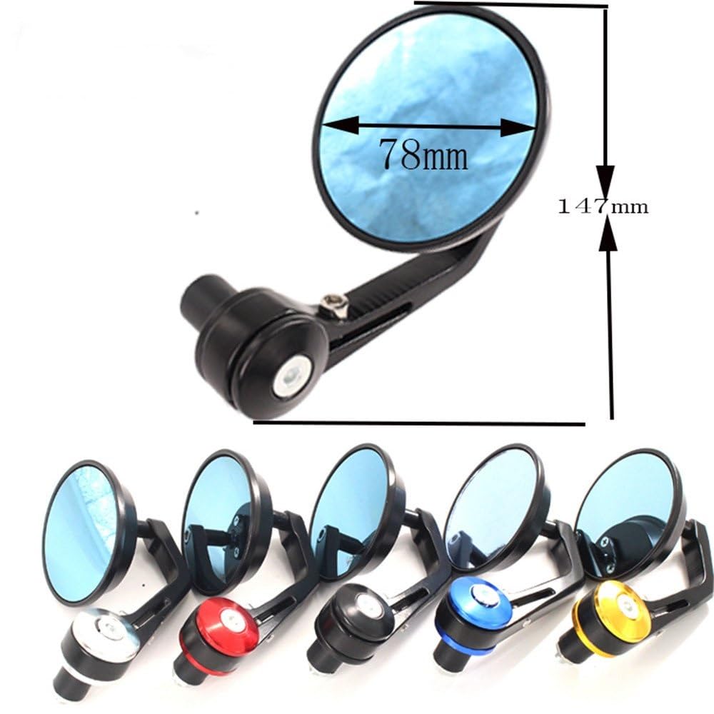 Retroviseur Embout Guidon Pour Vespa GT GTS GTV 60 125 200 250 300 300ie Moto Miroir En Aluminium Guidon Fin Rétroviseurs Latéraux Accessoires LnversantRétroviseur (Color : Noir)